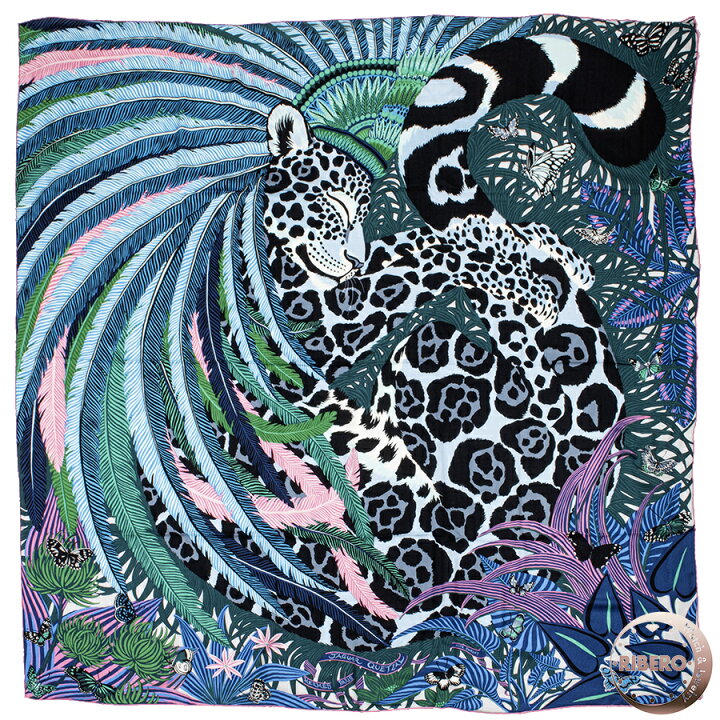 楽天市場】HERMES エルメス カレ140 Jaguar Quetzal ジャガー 