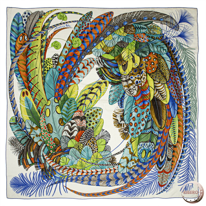 楽天市場】HERMES エルメス カレジェアン Plumes en Fete プリュム 