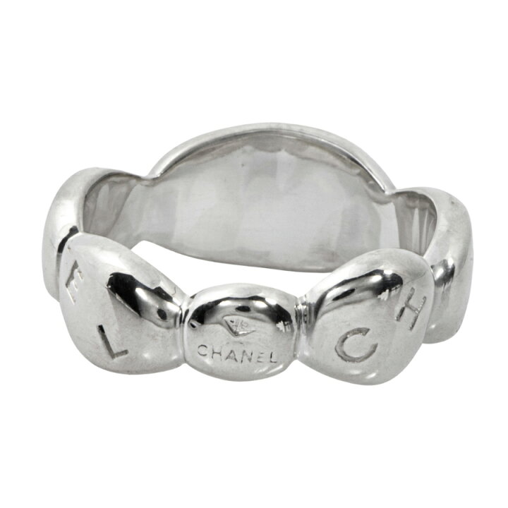 楽天市場】CHANEL シャネル カメリア ロゴ リング・指輪 10号 シルバー  