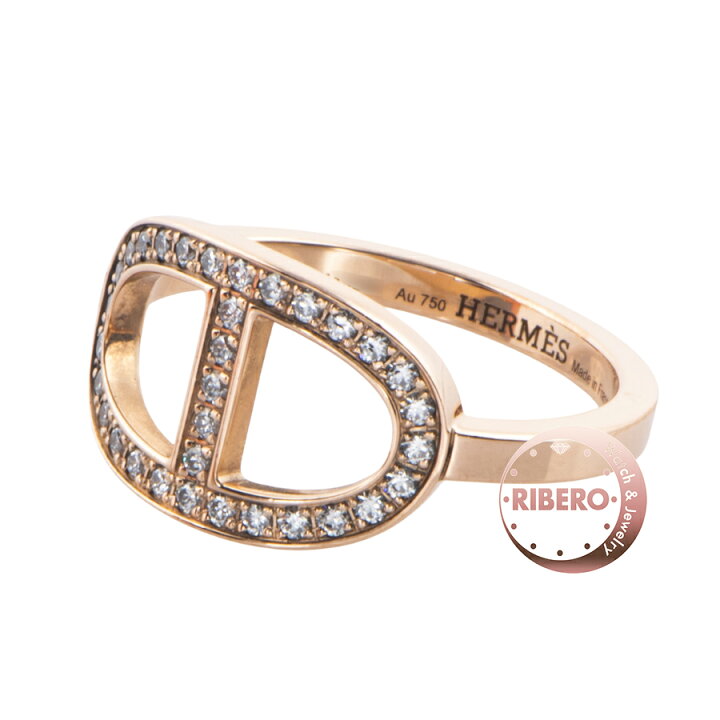 楽天市場】HERMES エルメス リング《シェーヌ・ダンクル・コントゥール  