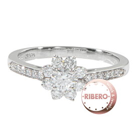 TIFFANY&Co. ティファニー フローラ ダイヤ リング・指輪 14号 シルバー【中古】