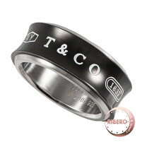 楽天市場】ティファニー リング ブラック チタン（指輪・リング 極美品 Tiffany & Co. ブラックチタンリングUS7.5 14、15号