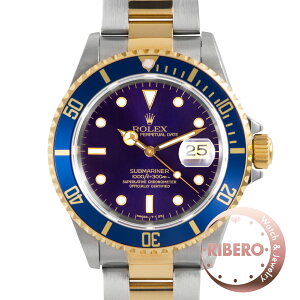 ROLEX �����b�N�X �T�u�}���[�i�f�C�g 16613 S�� ���@�C�I���b�g Tritium SS/YG