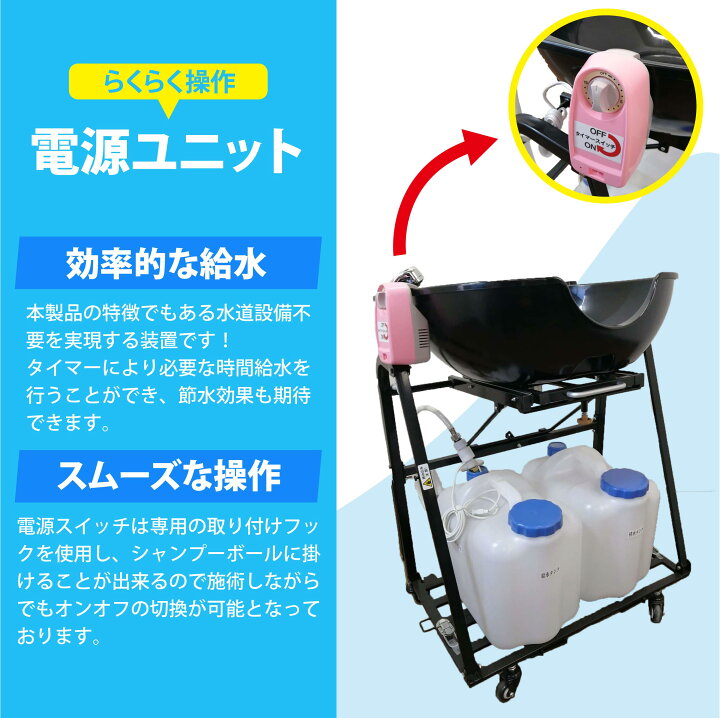 楽天市場】らくらくキャリーシャンプー2 チェアセット バック 