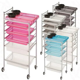 【3/11 23:59までクーポン利用で10％OFF】新品 送料無料 キャスター付き ワゴン 美容室 ネイル 特価 西村製作所 C-328ヘアカラーワゴン 5色から選べます