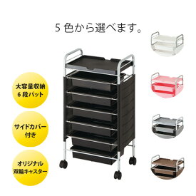 【3/11 23:59までクーポン利用で10％OFF】新品 送料無料 西村製作所 C-417 収納ワゴン サイドカバー付き 6段 美容 理容 サロン キャスター付