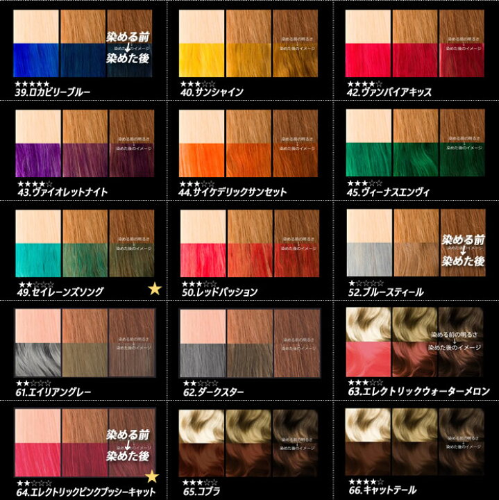 楽天市場】選べる3個 MANIC PANIC マニックパニック【ヘアカラー/毛 