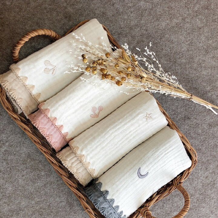 楽天市場】6重 ガーゼハンカチ プチギフト 刺繍 出産祝い ギフト  