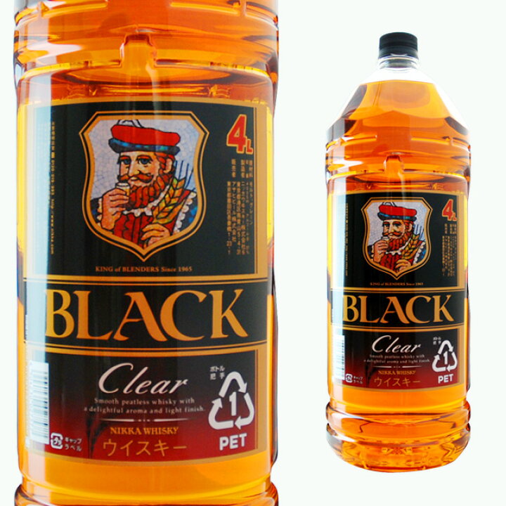 楽天市場】[大容量] ブラックニッカ クリアブレンド 4000ml 4L 箱なし 1/21限定値⭐️早い者勝ち⭐️ブラックニッカクリア4リットル2本