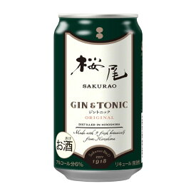 [ケース] 桜尾 ジン ジントニック 6度 350ml×24本 缶チューハイ SAURAO GIN TONIC 1個口2ケースまで対応可。3ケース〜は追加送料がかかります。【ワインならリカオー】