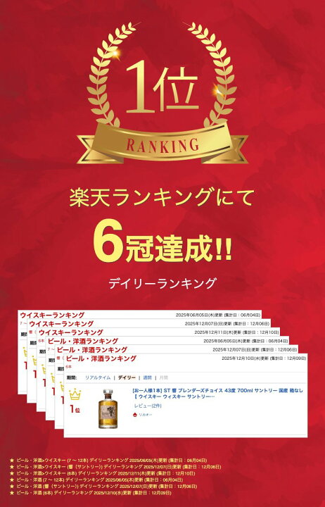 楽天市場】[お一人様1本] ST 響 ブレンダーズチョイス 43度 700ml 