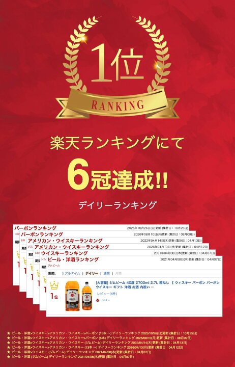 楽天市場】[大容量] ジムビーム 40度 2700ml 2.7L 箱なし 