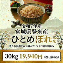 楽天市場】宮城県産ひとめぼれ玄米30kgの通販