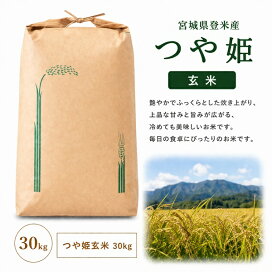 楽天市場】令和7年産 宮城県産登米産 つや姫 玄米 30kg【送料無料】特A 