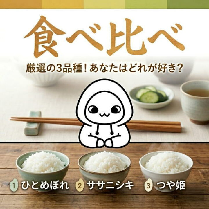 楽天市場】登米三味「3品種」食べ比べ！令和7年度 / 2025年 ひとめぼれ 