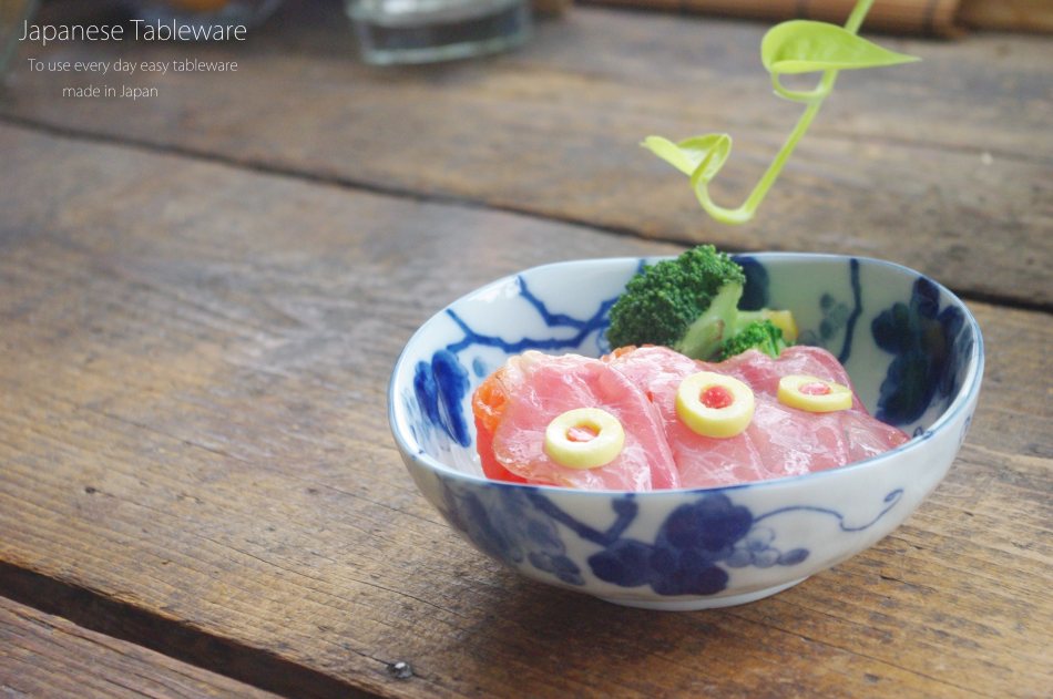 楽天市場】和食器 彩新鮮サラダ 藍染ぶどう鉢 13.8×4.8 おうち うつわ