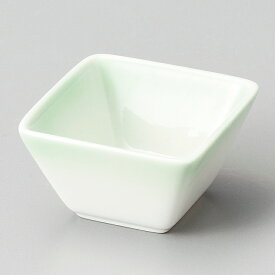 和食器 小さなグリーン角豆小鉢 6.4×3.6cm うつわ 陶器 おしゃれ おうち
