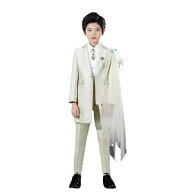 子供男の子 ダンス衣装 発表会衣装 セットアップ ジャケット・パンツ・ホワイトシャツ・ショルダーチュー…