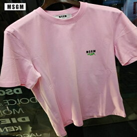 MSGM（エムエスジーエム）Tシャツ【メンズ】【ピンク】【3040MM16321709830】【2021年春夏新作】【ロゴTシャツ】【フロントロゴ】
