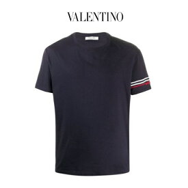 VALENTINO(ヴァレンティノ) Tシャツ【メンズ】【ネイビー】【TV3MG05Q63K】【ビーズ】【インナー】【ジャストフィット】【ワンポイント】