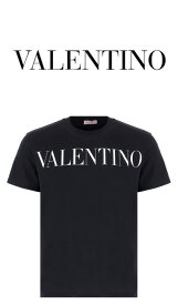 VALENTINO(ヴァレンティノ) Tシャツ【メンズ/レディース/ユニセックス】【黒/ブラック】【フロントプリント】【ロゴ入り】【オーバーサイズ】【XV3MG10V84F】【ロゴ】【2022年春夏新作】【送料無料】