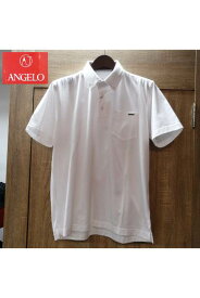 ANJERO(アンジェロ)半袖ポロシャツ【WHITE/白】【メンズ】【21‐2804-04】【半袖】