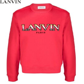 LANVIN スウェット ロゴ トレーナー【レッド】【メンズ】【RM-SS0001-J122-H21】【2021年秋冬新作】【フロントプリント】【ロゴ】【送料無料】【SALE100100円→65000円35%オフ】