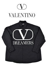 VALENTINO(ヴァレンティノ) シャツ【メンズ】【黒/ブラック】【TV0CIA9969P 】【オーバーフィット】【VLOGO SHIRT】【DREAMAS】【ナイロンジャケット】【長袖】【ロングシャツ】【ロゴプリント】【SALE!!196900円→129800円約34％OFF!!】