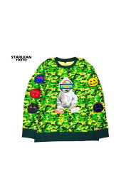 STARLEAN （スターリアン）PATCH SMILE BABY SWEAT【CAMO】【SLSW058CM】【CAMO/カモ】【長袖】【正規品】【メンズ/ユニセックス】【送料無料】