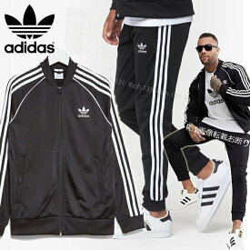 ◆【adidas originals Superstar Track Jacket & pants】◆アディダス　スーパースター　上下セットアップ　ジャケット　パンツ　ジョガー◆ SST ブラック　黒