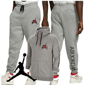 ◆アメリカよりお取り寄せ◆【Jordan/ジョーダン/JORDAN Classic Hoodie & Pants 】メンズ◆クラシックモデルの上下セットアップ ◆ グレー　ジップパーカー　パンツ