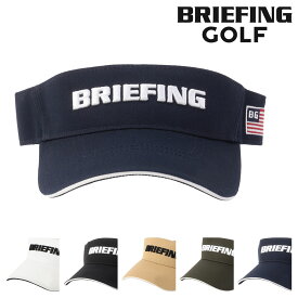 ブリーフィング ゴルフ サンバイザー メンズ ブランド ブラック キャップ ロゴ 刺繍 黒 帽子 BRG251M95 BRIEFING GOLF[即日発送]