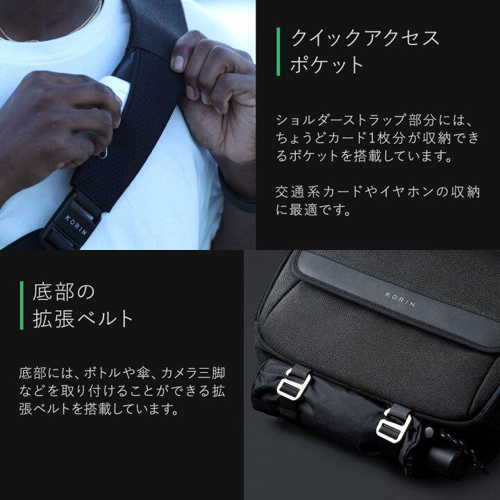 楽天市場】コリンデザイン ボディバッグ メンズ レディース C-SLING-X 