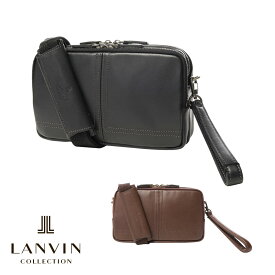 【4/20 抽選で最大100％Pバック】ランバンコレクション セカンドバッグ メンズ 日本製 サントル 286204 LANVIN COLLECTION ショルダーバッグ ベルトループ付き 本革 レザー