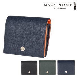 【全品10倍｜6/11 2時迄】マッキントッシュロンドン 二つ折り財布 MEDAL 6060042 MACKINTOSH LONDON コンパクト財布 ミニ ウォレット 牛革 メンズ[PO10]