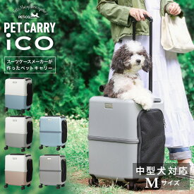 【5/25 抽選で最大100％Pバック＋全品10倍】ペットキャリー ペチコ 3001-M PETico 1年保証 犬 ネコ 小型犬 中型犬 ペットカート ペットバギー キャリーケース キャリーバッグ スーツケース ペティコ ico イコ かわいい 旅行 通院 帰省[即日発送][PO10]