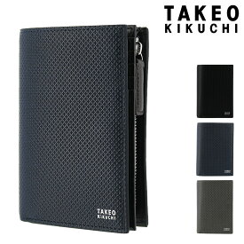 タケオキクチ 二つ折り財布 L字ファスナー バース メンズ 706625 TAKEO KIKUCHI | 本革 レザー