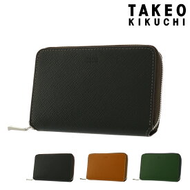 タケオキクチ 二つ折り財布 ラウンドファスナー 本革 メンズ パナマ 729625 TAKEO KIKUCHI | 牛革 レザー