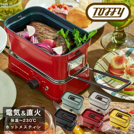 【全品10倍｜6/11 2時迄】トフィー ホットメスティン K-MS1 Toffy｜メスティン 卓上 電気調理器 万能 クッカー 炊飯 焼く 煮る 蒸す 直火対応 飯盒 キャンプ アウトドア キッチン家電 シンプル レトロ おしゃれ かわいい ラドンナ 1年保証[即日発送]