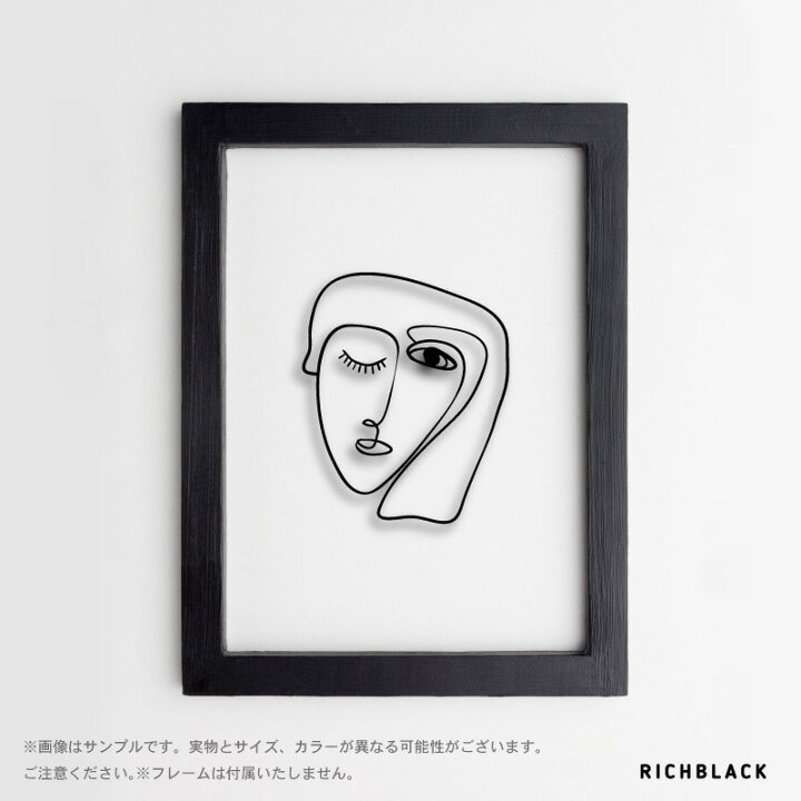 楽天市場 クリアポスター Face アート 透明 ポスター 顔 一筆書き 線画 抽象画 ウェルカム 玄関 シンプル モノクロ モノトーン フレーム 北欧 カフェ風 韓国風 韓国 インテリア新築 引っ越し 新生活 おしゃれ かわいい Richblack 01