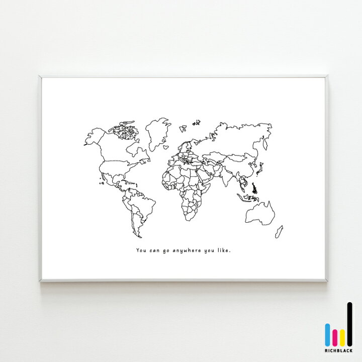 楽天市場 全4色 世界地図 モノクロ アート ポスター 地図 抽象画 線画 北欧 北欧風 北欧インテリア 壁掛け 北欧テイスト 雑貨 モノトーン 白黒 シンプル フレーム ナチュラル インテリア アートポスター 子供部屋 知育 男前インテリア かっこいい おしゃれ