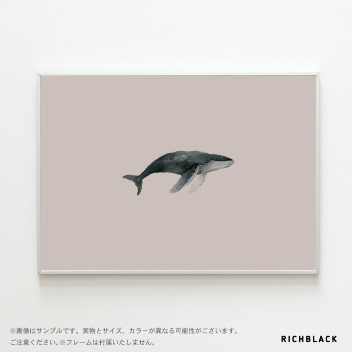 楽天市場 クジラ 水彩風 ポスター 全3色 Whale 水彩画風 魚 子供部屋 北欧 北欧風 韓国 インテリア 抽象画 イラスト 玄関 ウェルカム アートポスター シンプル モダン モノクロ ベージュ グレー アート新築 新生活 一人暮らし カフェ おしゃれ かわいい Richblack 01