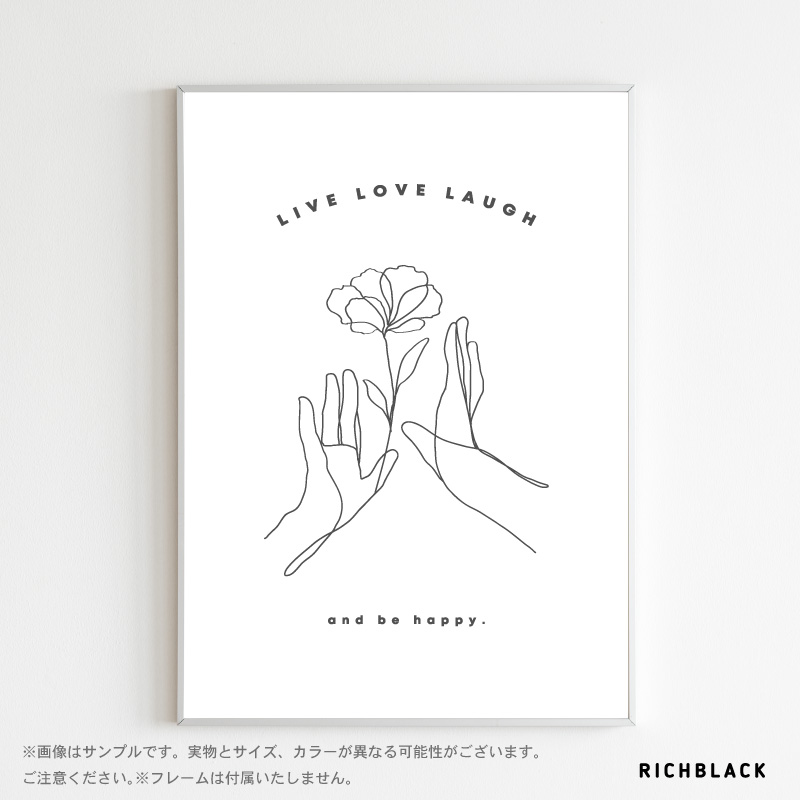楽天市場】live love laugh ポスター A1韓国 インテリア 韓国風 ライン
