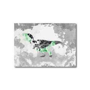 グランジ "T-REX" ポスター A4 抽象画 コラージュ 恐竜 ティラノサウルス テクスチャー アート プリント シンプル インダストリアル ジャパンディ 韓国 子供部屋 男前 インテリア 和室 玄関 土