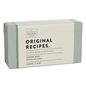 SCOTTISH FINE SOAPS（スコティッシュファインソープ）オリジナルレシピ ソープ220g【ゴートミルク＆アボカド】スコットランド製 固形せっけん 固形石鹸 固形石けん 手洗い用 洗面所 洗面台 泡立ち トリプルミルド製法 高品質 プレゼント ギフト 贈り物