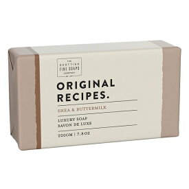 SCOTTISH FINE SOAPS（スコティッシュファインソープ）オリジナルレシピ ソープ220g【シア＆バターミルク】スコットランド製 固形せっけん 固形石鹸 固形石けん 手洗い用 洗面所 洗面台 泡立ち トリプルミルド製法 高品質 プレゼント ギフト 贈り物