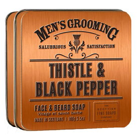 SCOTTISH FINE SOAPS（スコティッシュファインソープ）Men's Grooming（メンズグルーミング）【フェイス用ソープ（シスル＆ブラックペッパー）】スコットランド製 メンズ 男性用 プレゼント エレガント ブラックペッパー サンダルウッド ウッディー