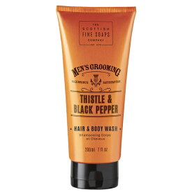 SCOTTISH FINE SOAPS（スコティッシュファインソープ）Men's Grooming（メンズグルーミング）【ヘア＆ボディウォッシュ（シスル＆ブラックペッパー）】スコットランド製 メンズ 男性用 プレゼント エレガント ブラックペッパー サンダルウッド ウッディー