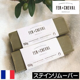 FER A CHEVAL（フェールシュヴァル）【ステインリムーバー 150g】フランス製 衣類 デリケート 頑固な汚れ 襟 袖口 汗シミ 落ちない汚れ スティックソープ こすり洗い 染み落とし 黄ばみ 部分汚れ 部分洗い 手洗い