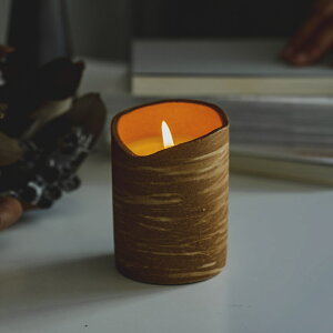 風狂(ふうきょう)【陶器入りアロマキャンドル】信楽焼 焼き物 陶器 フレグランスキャンドル 本体 日本製 和風 和室 和もの ソイワックス ウルシワックス インテリア デザイナーズキャン